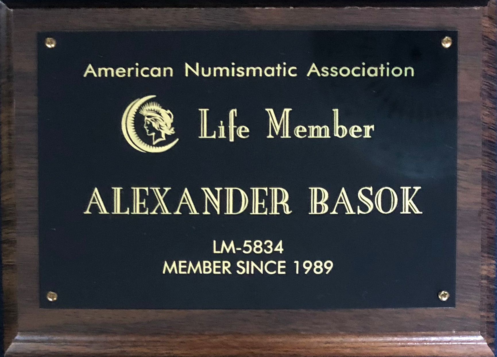 [ANA Life Member, LM-5834, since 1989]